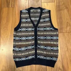 【極美品】BEAMS PLUS インディゴ フェアアイルニット ベスト