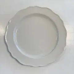 石川隆児 Flower rim Plate White 皿　フラワーリムプレート