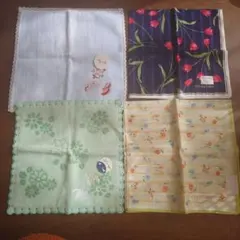 レディースハンカチ 4枚セット 新品未使用品