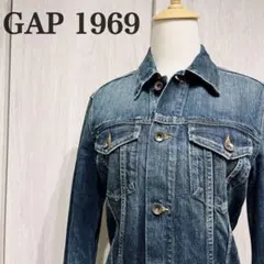ギャップ1969☆Gジャンデニムジャケット ダメージ加工 革タグ ユニセックス