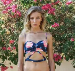 ALEXIA STAM セパレートビキニ 花柄xネイビー - メルカリ