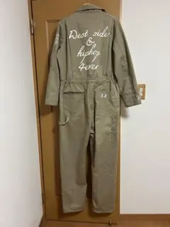 ベージュ オーバーオール