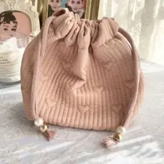 給食袋　巾着　コップ袋　ピンク