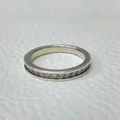 상태좋음 4℃ シルバー ハーフエタニティ リング 7号