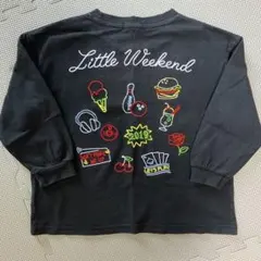 リトルウィークエンド バック刺繍ロンT(110cm)