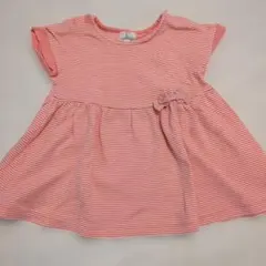 KUMIKYOKU ピンクストライプ ワンピース 90cm