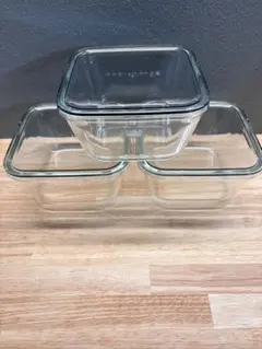 iwaki ガラス製食品保存容器 3個セット