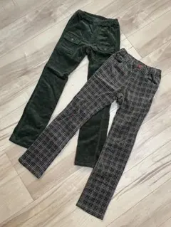 コーデュロイパンツ　140cm 格子柄　JUNK STORE