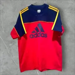 90s オールドアディダス サッカー半袖シャツ 万国旗タグ ヴィンテージ 