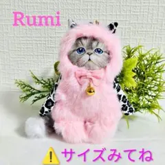 大・ルミ・春色・猫・チャーム・コヤンイサムチョン・ストラップ・マスコット