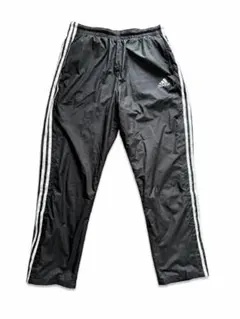 adidas ブラック ウインドブレーカー　パンツ Lサイズ　裏起毛シャカシャカ