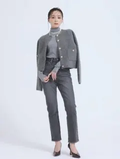 【新品】anuans Slim straight denim （2 GREY）