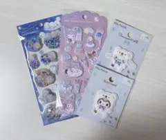 【正規品】　シール　まとめ売り　4枚セット　サンリオ　クロミ　シナモ　シマエナガ