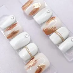 97 ネイルチップSサイズ 韓国 ニュアンス ミラー マグネット 上品