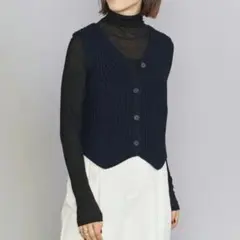 BY＊コットンブレンドボタンコンパクトベスト