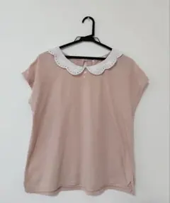【SALE】ehkä söpö 　レース襟付　半袖カットソーのサムネイル