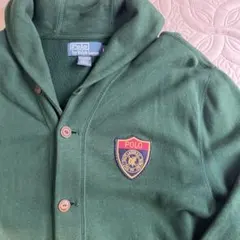 90sラルフローレン ショールカラー カーディガン ワッペン 緑 Lサイズのサムネイル
