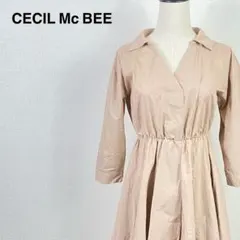 CECILMcBEE セシルマクビー　アシンメトリーワンピース　ピンクベージュ