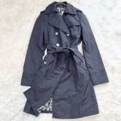 【良品✨】コムサデモード ナイロン トレンチコートネイビー M