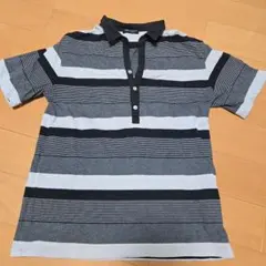 COMME CA ISM ストライプ ポロシャツ Lサイズ半袖