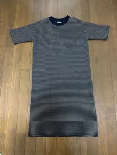 グリーンレーベル　別注ストライプ 半袖 ロングワンピース