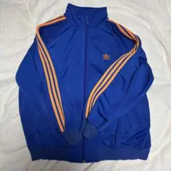 Mサイズ adidas アディダス トラックジャケット ブルー×オレンジ