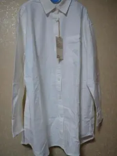 ⭐新品・タグ付き⭐無印良品洗いざらしオックスレギュラーカラーミドル丈シャツ