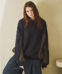 casper john ドッキングフィッシャーマンニット　S