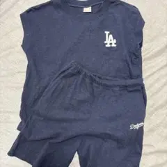 petit main LAロゴ Tシャツとパンツセット 130