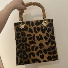 パサージュミニョン ショルダーバッグ ヒョウ柄 べっ甲柄持ち手 - メルカリ