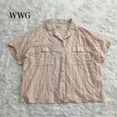 フーズフーギャラリー 半袖シャツ 麻混 カジュアル トップス ウォッシャブル