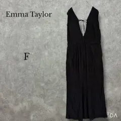 エマテイラー【F】シワ加工 ギャザーノースリーブワンピース ブラックのサムネイル