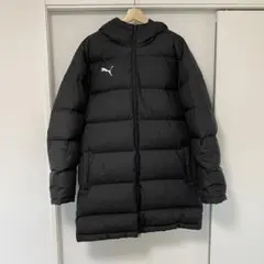 PUMA ミッドダウンコート メンズ 黒 ベンチコート