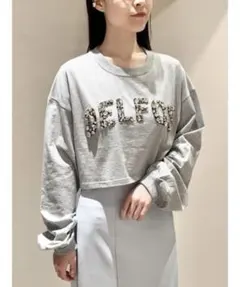 SNIDEL ロゴクロップドロンT