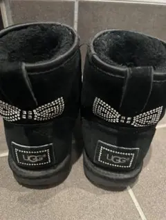 クラシック ミニ ムートンブーツ クリスタル リボン スワロフ