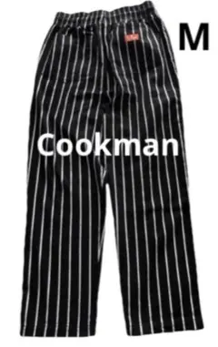 Cookman クックマン シェフパンツ ストライプ ブラック Mサイズ 美品
