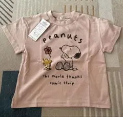 【新品】PEANUTS スヌーピー 半袖Tシャツ ピンクのサムネイル