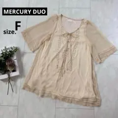【マーキュリーデュオ】ビーズ刺繍・シアーチュニック・シフォン・透け感・上品【Ｆ】