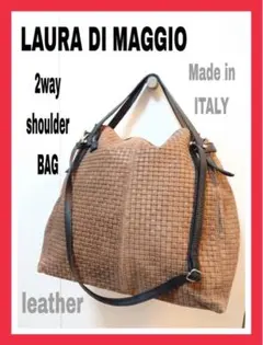 【LAURA DI MAGGIO】レザー　2way ショルダーバックのサムネイル