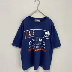 【DAKS LONDON/ダックス】Tシャツ　カットソー　トップス　半袖　青【Mのサムネイル