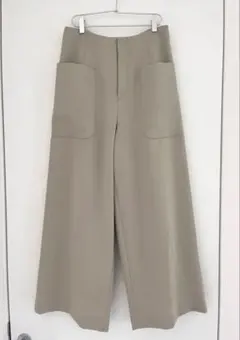 IENA パッチポケットワイドパンツ