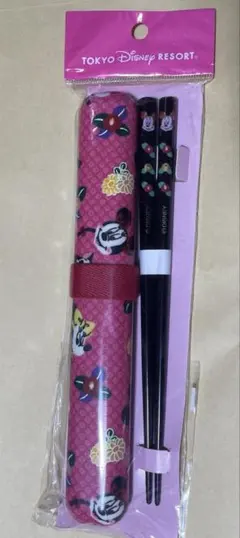 和柄東京ディズニーリゾート ランド　シー　ミニーちゃん箸セット