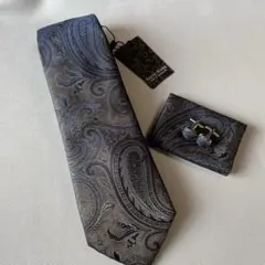 【新品】ネクタイ・カフス・ポケットチーフ 3点セット