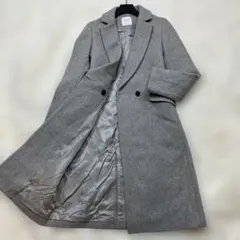 極美品 ユナイテッドトウキョウ ロングコート カシミヤ混 グレー Mサイズ