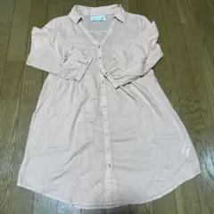 Forever 21 シャツ ブラウス 薄いオレンジ 五分袖