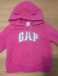 【GAP】クマ耳 フード付きピンクパーカー【12-18months】