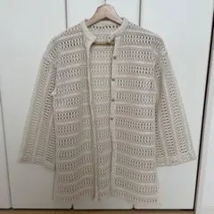 boudoir vintage 古着　クロシェシャツ　長袖　ブラウスのサムネイル