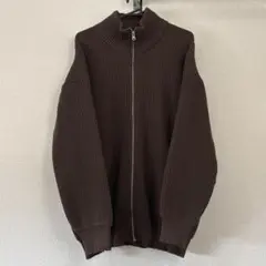 美品♦️ 【HALHAM】 畦編みドライバーニット【IR】 ブラウン ブランド