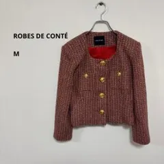 ROBES DE CONTÉ ツイードジャケットMサイズ日本製肩パッド有c901