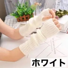 白　ニット　アームウォーマー　アームカバー　韓国　オルチャン　紫外線対策　両手0
